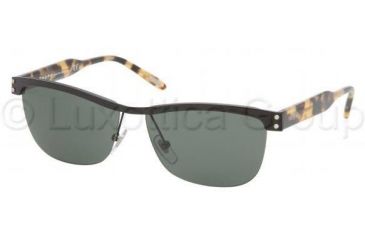 Image of Ralph RA 4070 Sunglasses Styles - Black Frame / Green Solid Lenses, 107-71-5613