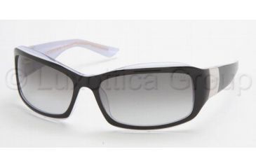 Image of Ralph RA5004 Sunglasses with No-Line Progressive Rx Prescription Lenses, Select Frame Color / Lens Diameter Black/White/Crystal Frame / 60 mm Prescription Lenses