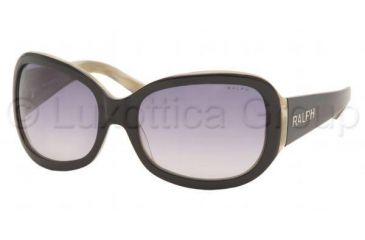 Image of Ralph RA5013 Single Vision Prescription Sunglasses RA5013-520-11-5818 - Lens Diameter 58 mm, Frame Color Black / Ivory Horn