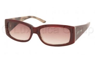 Image of Ralph Bifocal Sunglasses RA5021 with Lined Bi-Focal Rx Prescription Lenses, Select Frame Color / Lens Diameter Burgundy/Horn Frame / 54 mm Prescription Lenses