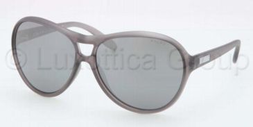 Image of Ralph RA 5151 RA5151 Sunglasses 708/6G-6013 - Sheer Grey Frame, Silver Mirror Lenses
