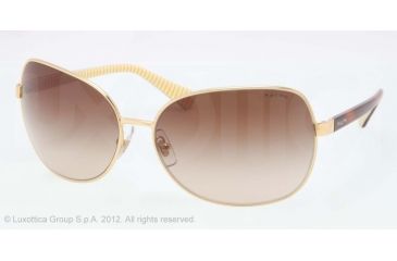 Image of Ralph RA4103 Sunglasses 10113-65 - Gold Frame, Brown Gradient Lenses