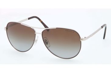 Image of Ralph RA4109 Progressive Prescription Sunglasses RA4109-3011T3-59 - Lens Diameter 59 mm, Frame Color Shiny Silver/brown