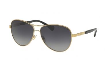 Image of Ralph RA4117 Sunglasses 3133T3-59 - Gold / Black Frame, Grey Gradient Polarized Lenses