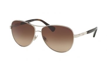 Image of Ralph RA4117 Sunglasses 317913-59 - Silver/Dark Tortoise Frame, Dark Brown Gradient Lenses