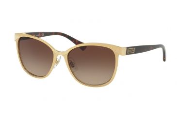 Image of Ralph RA4118 Sunglasses 313913-54 - Gold/Dark Tortoise Frame, Dark Brown Gradient Lenses