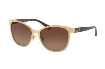 Image of Ralph RA4118 Sunglasses 3139T5-54 - Gold/Dark Tortoise Frame, Brown Gradient Polarized Lenses