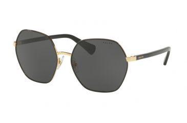 Image of Ralph RA4124 Progressive Prescription Sunglasses, 60mm, Shiny Gold With Black, RA4124-933787-60-PRO