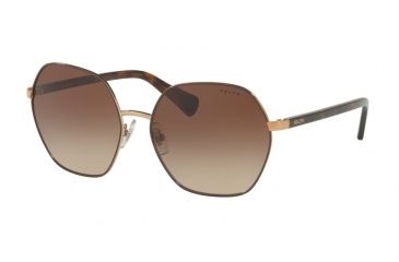 Image of Ralph RA4124 Progressive Prescription Sunglasses, 60mm, Shiny Brown With Brown, RA4124-933813-60-PRO