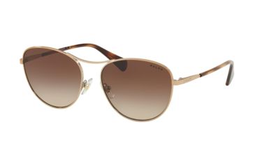 Image of Ralph RA4126 Sunglasses 933613-57 - Rose Gold Frame, Gradient Brown Lenses