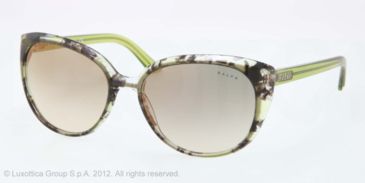 Image of Ralph RA5161 RA5161 Single Vision Prescription Sunglasses RA5161-115323-57 - Lens Diameter 57 mm, Frame Color Green Tort