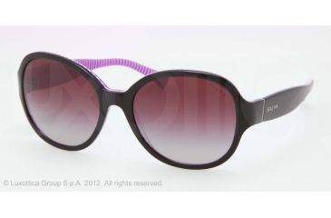 Image of Ralph RA5167 RA5167 Progressive Prescription Sunglasses RA5167-10218H-56 - Lens Diameter 56 mm, Frame Color Black/purple Stripe