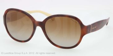 Image of Ralph RA5167 RA5167 Progressive Prescription Sunglasses RA5167-1155T5-56 - Lens Diameter 56 mm, Frame Color Tort/yellow Stripe