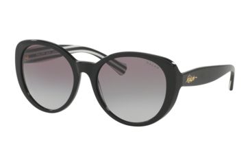 Image of Ralph RA5212 Progressive Prescription Sunglasses RA5212-315611-58 - Lens Diameter 58 mm, Frame Color Black/black Stripe