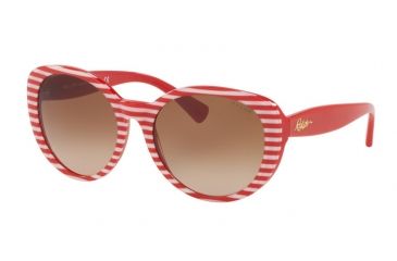 Image of Ralph RA5212 Progressive Prescription Sunglasses RA5212-315913-58 - Lens Diameter 58 mm, Frame Color Red Stripe/red