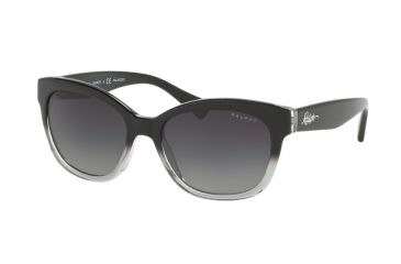 Image of Ralph RA5218 Sunglasses 1448T3-55 - Black Gradient/black Frame, Grey Gradient Polarized Lenses