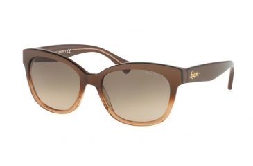 Image of Ralph RA5218 Sunglasses 15816G-55 - Brown Gradient/brown Frame, Light Brown Gradient Lenses