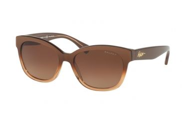 Image of Ralph RA5218 Sunglasses 1581T5-55 - Brown Gradient/brown Frame, Brown Gradient Polarized Lenses