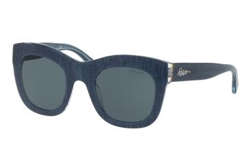 Image of Ralph RA5225 Progressive Prescription Sunglasses RA5225-163087-49 - Lens Diameter 49 mm, Frame Color Blue Denim Crystal