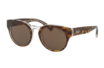 Image of Ralph RA5227 Sunglasses 162973-50 - Tort / Crystal Frame, Dark Brown Solid Lenses