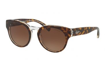 Image of Ralph RA5227 Sunglasses 1629T5-50 - Tort / Crystal Frame, Brown Gradient Polarized Lenses