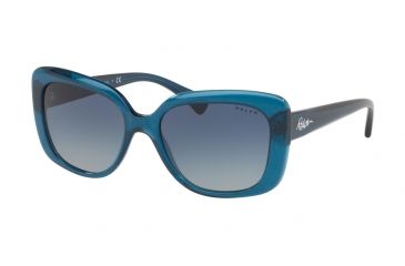 Image of Ralph RA5241 Sunglasses 56794L-55 - Shiny Blue Glitter Frame, Blue Gradient Lenses