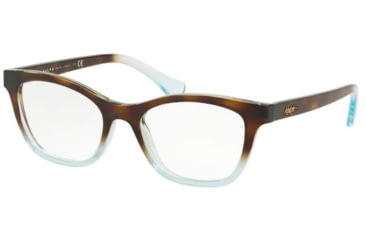 Image of Ralph RA7101 Prescription Eyeglasses 5739-51 - Top Dark Havana On Azure Trasp