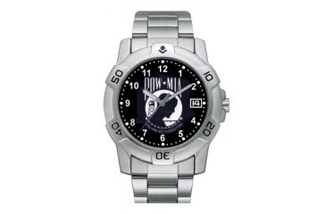 Image of RAM Instrument V1D04 Chrome Military Watch With Date POW MIA
