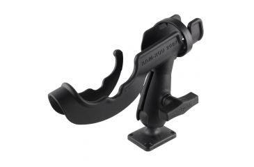 Image of Ram Mounts RAM-ROD 2007 Fishing Rod Holder with Rectangle Flat Surface Base, Black 84119.01.100