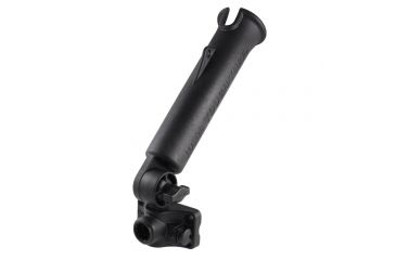 Image of Ram Mounts RAM Tough-Tube Fishing Rod Holder with Combination Bulkhead/Flat Surface Base &amp; Plunger, Black 84121.01.100