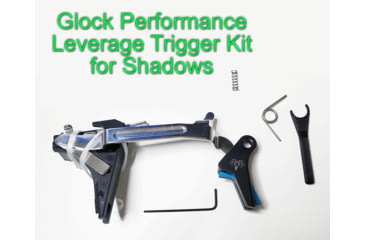 Image of Ramm Tactical Leverage Shadow Systems Pistol Trigger Kit, Curved, 2.5-3.5lb, Black w/Black Safety, RT-SS-CR-CV-BK