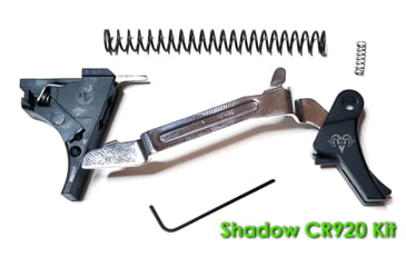 Image of Ramm Tactical Leverage Trigger Kit for Shadow Systems Compact, Full Size not CR920 Curved, Black w/black safety, RT-SS-CV-BK