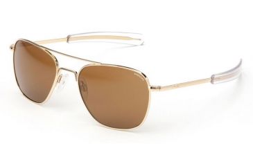 Image of Randolph Aviator 23K Gold Frame, Tan Polarized Glass Lens, 23K Gold Frame, 58MM AF81632