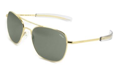 Image of Randolph Aviator Sunglasses, Gold 23K Frame, Agx Lens, AF106