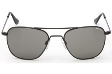 Image of Randolph Aviator Sunglasses, Matte Black Frame, Gray Lens, AF110