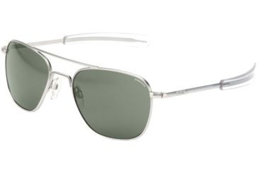 Image of Randolph Aviator Sunglasses, Matte Chrome Frame, Agx Lens, AF139