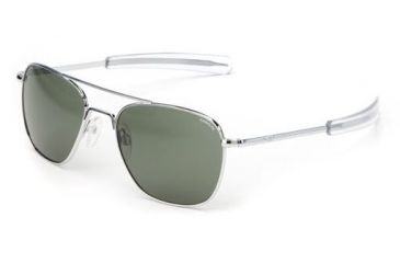 Image of Randolph Aviator Progressive Prescription Sunglasses, White Gold Frame, Polarized, AF5G664PR