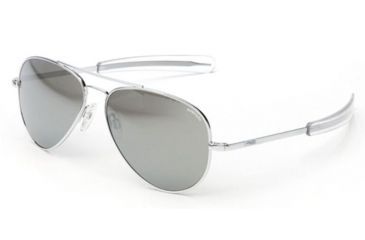 Image of Randolph Concorde Bright Chrome Frame, Gray Flash Mirror Glass Lens, Bright Chrome Frame, 57MM CR73663