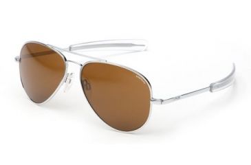 Image of Randolph Concorde Bright Chrome Frame, Tan Polarized Glass Lens, Bright Chrome Frame, 57MM CR73632