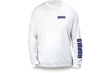 Image of Rapala Core Long Sleeve Shirt, White Blue, Large, RCLS9014L