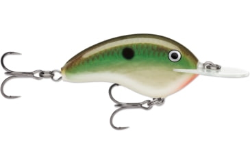 Image of Rapala OG Deep Tiny 07 5/16 oz, 7' Depth, Two #5 Treble Hooks, Copper Green Shad, OGT07CGSD