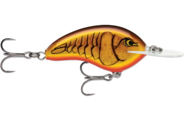 Image of Rapala OG Deep Tiny 07 5/16 oz, 7' Depth, Two #5 Treble Hooks, Dark Brown Crawdad, OGT07DCW