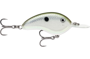 Image of Rapala OG Deep Tiny 07 5/16 oz, 7' Depth, Two #5 Treble Hooks, Green Gizzard Shad, OGT07GGSD