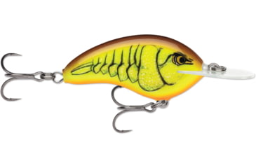 Image of Rapala OG Deep Tiny 07 5/16 oz, 7' Depth, Two #5 Treble Hooks, Mossy Chartreuse Crawdad, OGT07MCC