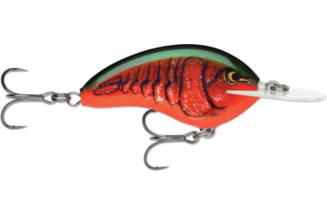 Image of Rapala OG Deep Tiny 07 5/16 oz, 7' Depth, Two #5 Treble Hooks, Red Crawdad, OGT07RCW