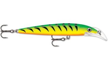Image of Rapala Scatter Rap Deep Husky Jerk 10, Firetiger, 4in, 3/8oz., SCRDHJ10FT