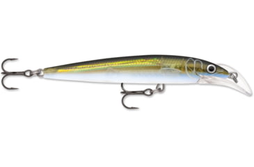 Image of Rapala Scatter Rap Deep Husky Jerk 10, Olive Ghost, 4in, 3/8oz., SCRDHJ10OGH