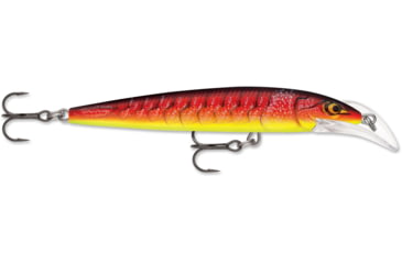 Image of Rapala Scatter Rap Deep Husky Jerk 10, Redfire Craw, 4in, 3/8oz., SCRDHJ10RFCW