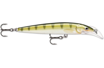 Image of Rapala Scatter Rap Deep Husky Jerk 10, Yellow Perch, 4in, 3/8oz., SCRDHJ10YP
