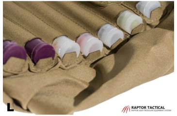Image of Raptor Tactical Dump Pouches w/ChemLight Holder, Coyote Brown, Long, DP-CB-L